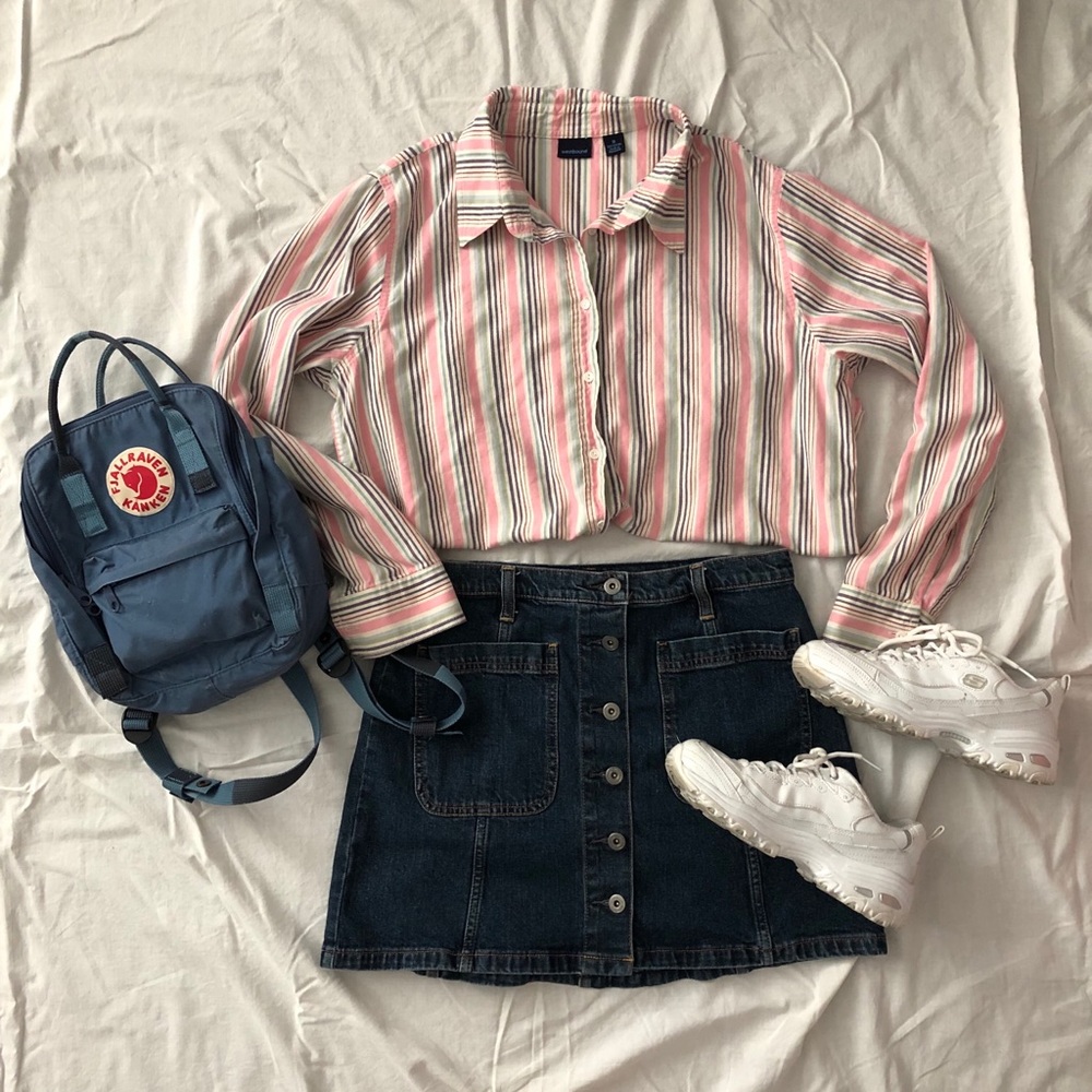 Vintage Striped Button Down Shirt